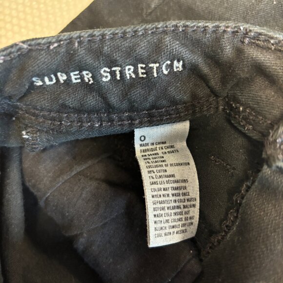 American Eagle Cut off Super Stretch Shorts - Black - Size 0 - 1604 - Picture 4 of 4